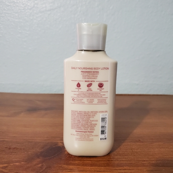 Bath and body works set of 2 body lotions Strawberry Snowflakes and Farytale NWT - Picture 3 of 5
